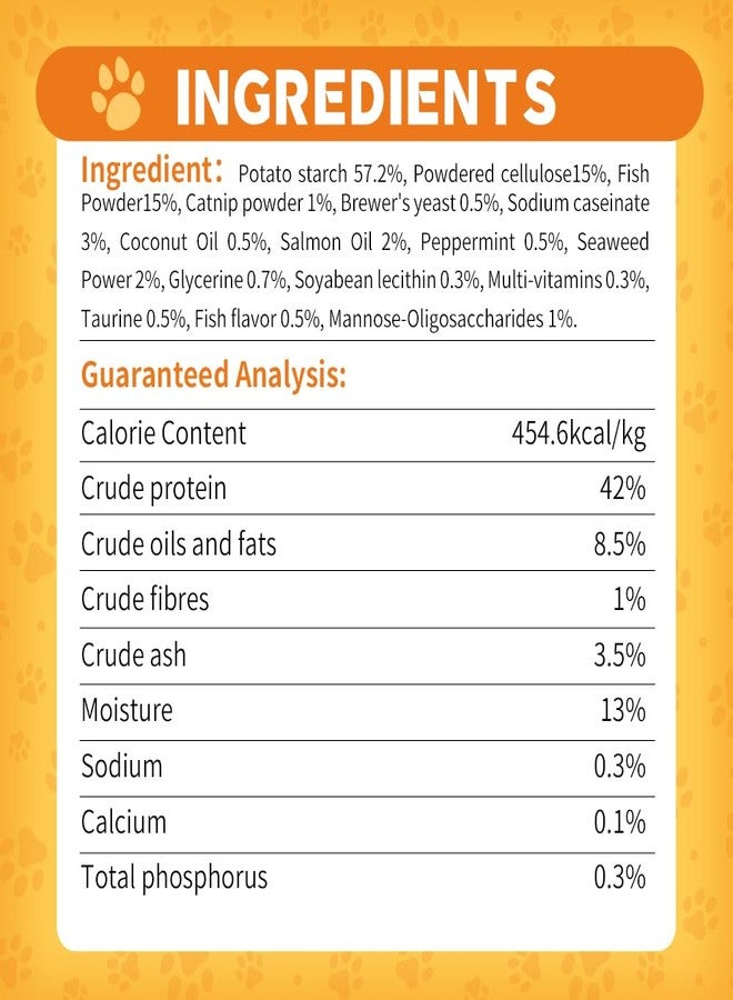 Dentalight - Catnip Delicious, Soft Cat Chew Treat, Real Shimp, Tuna and Chicken, Fish Oil and Taurine Added, 50g (50g, Fish) - Image 4